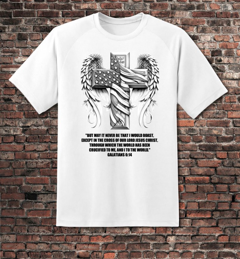 Wood_Cross_white_T-shirt_on_brick_copy_2